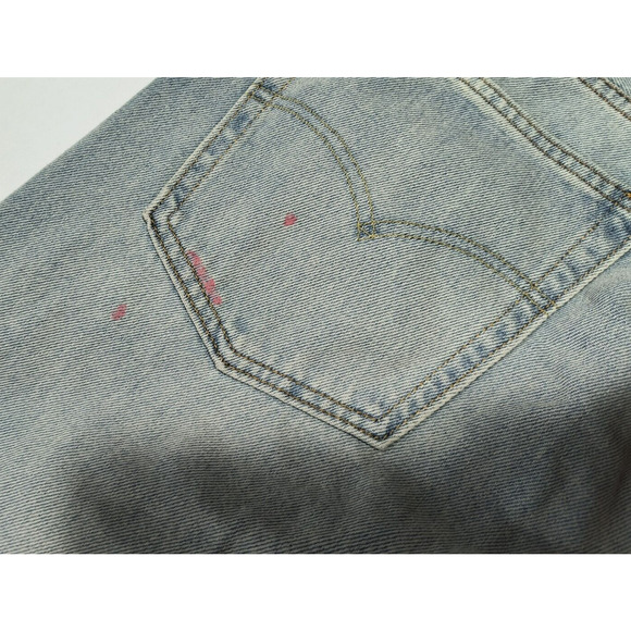 NEW Levi's Strauss 550 '92 MEN 36x30 Relaxed Taper Light Blue Paint Stained - Picture 8 of 10